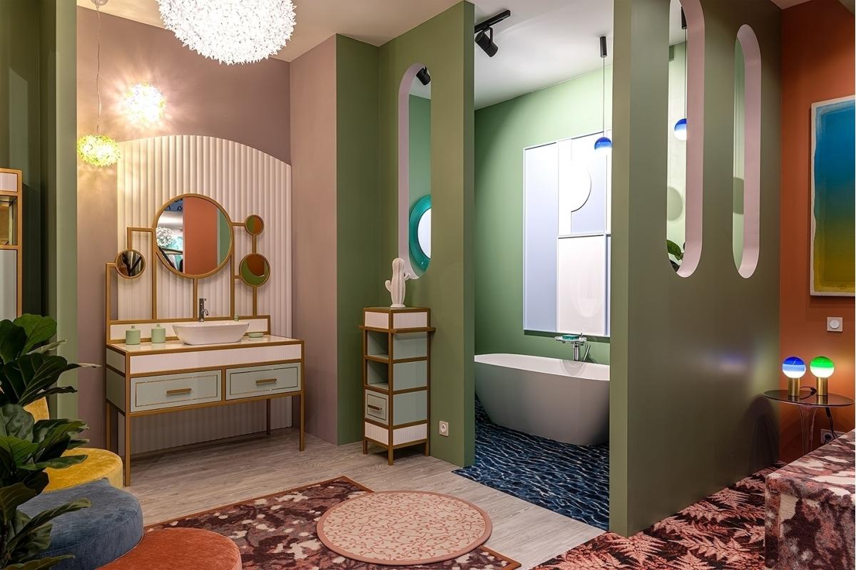 085713 Настольный светильник M сине-графитовый Marset Dipping Light  - Вид №5