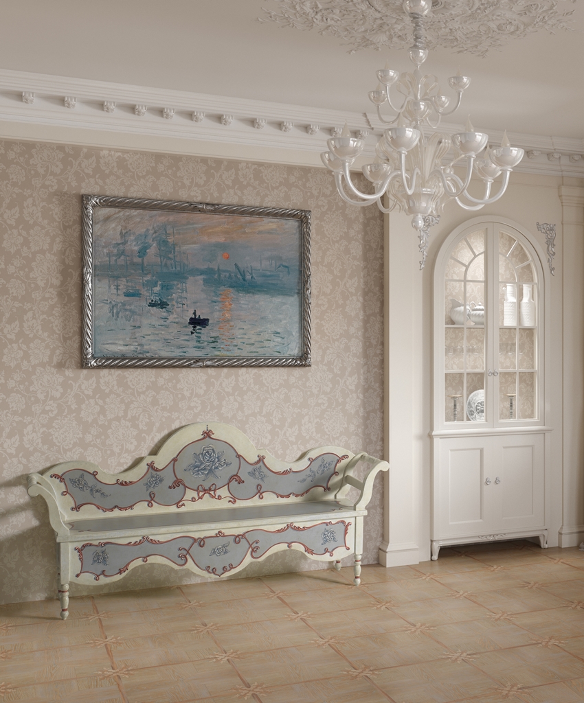 T1130 Tifernoit Скамейка с декором "Fiori & Nastri" Ingresso  - Вид №1