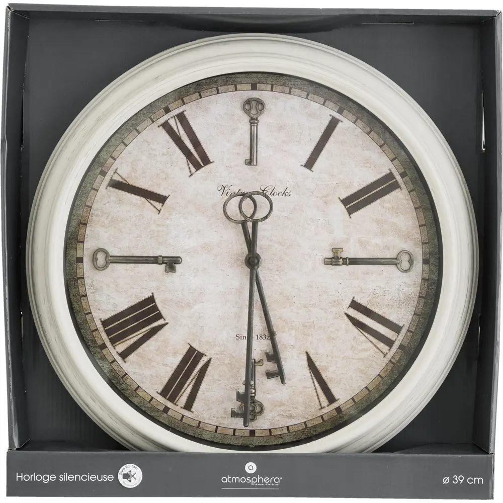 Часы настенные Atmosphera Romance ø39 см, пластик, цвет бежевый/чёрный STLM-2191008 - Вид №3