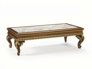 SCAPPINI & C Прямоугольный деревянный журнальный столик с мраморной столешницей 35th anniversary 2610-m