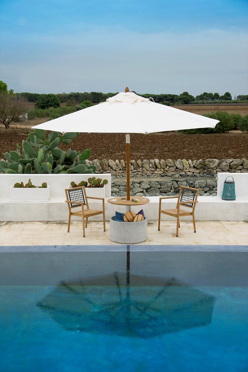 Unopiù Основание зонта из бетона и дерева ироко Lipari Baomcep - Вид №2