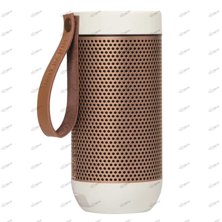 Колонка беспроводная с ремешком aFUNK, белая с бронзой KREAFUNK KFCD01