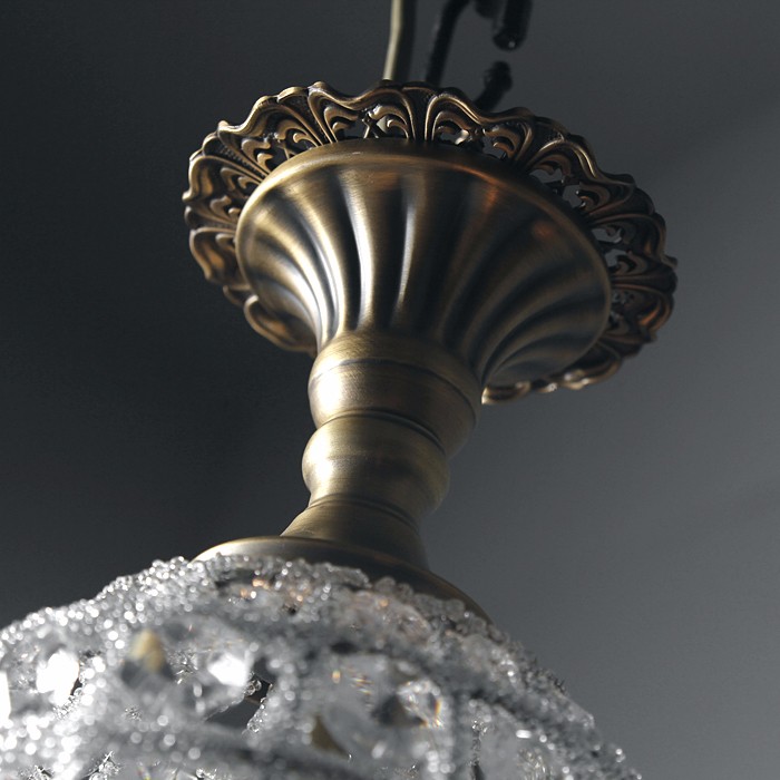 Подвесной светильник French Empire 6S от Delight Collection 8307-6S DELIGHT COLLECTION ДИЗАЙНЕРСКИЕ 243713 Прозрачный;латунь  - Вид №5
