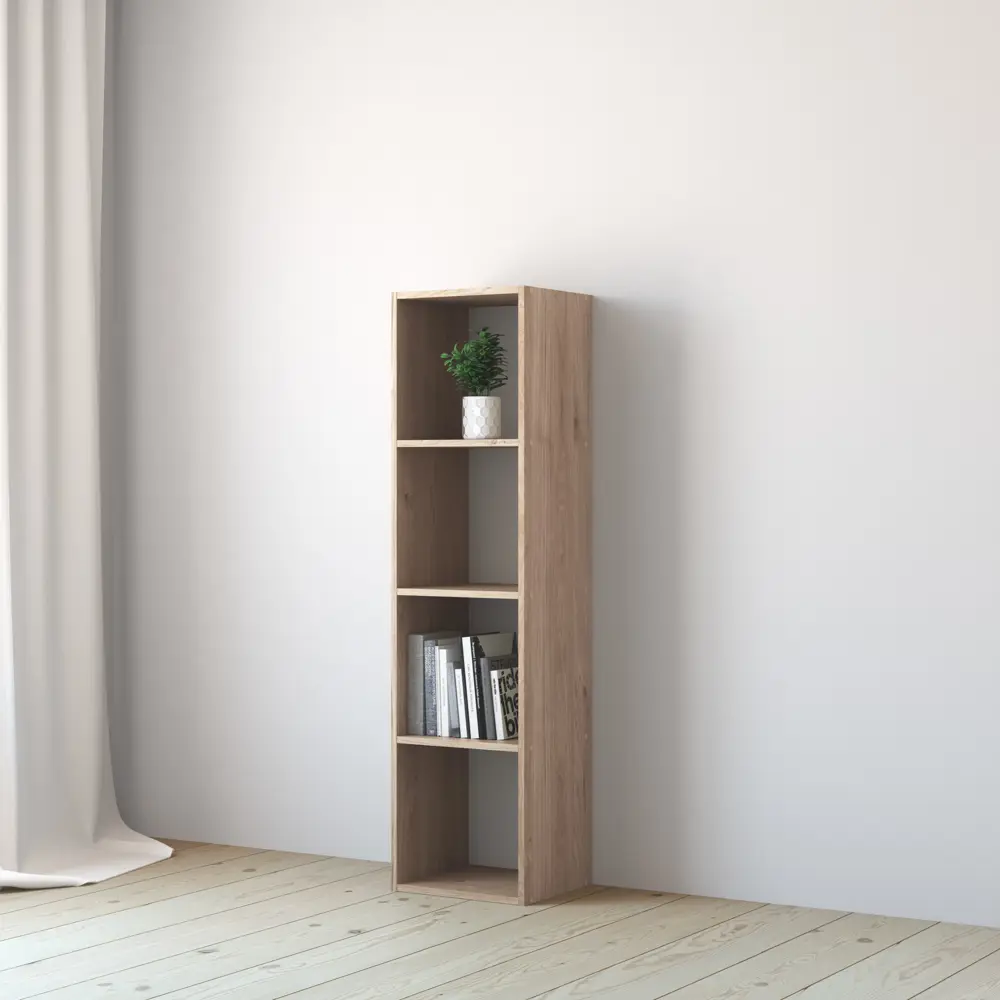 Стеллаж КУБ 4 секции 36х139х32 см ЛДСП цвет дуб Santreyd STLM-2054557 - Вид №4