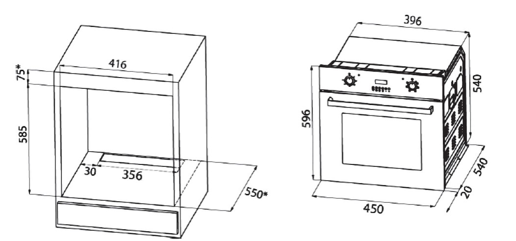 9092295 Электрический духовой шкаф MBS DE-452WH белый STDN-0106944 - Вид №11