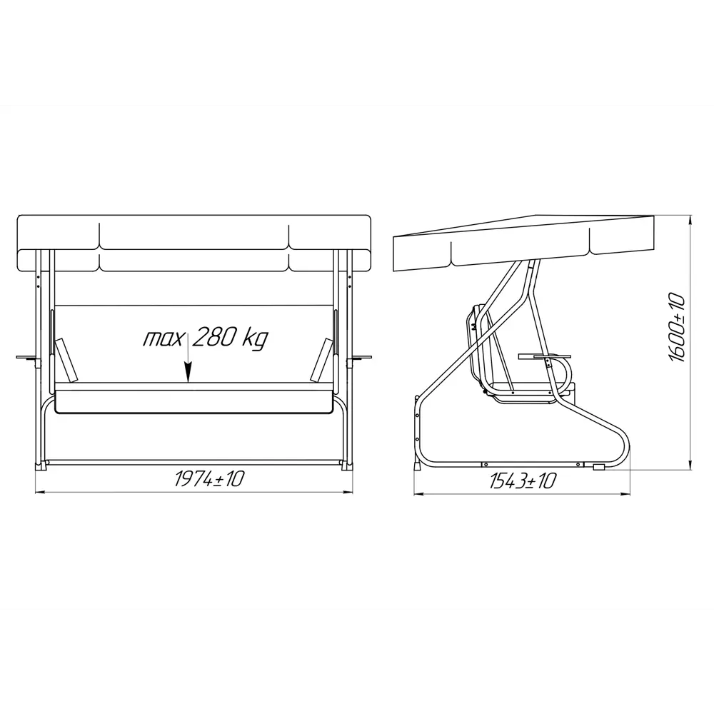 Naterial Losanna — Садовые качели для комфортного отдыха на природе 86851653 STLM-0072058 - Вид №10