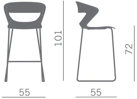 Kastel Табурет салазки со спинкой Kicca sun-id-1357203 - Вид №2