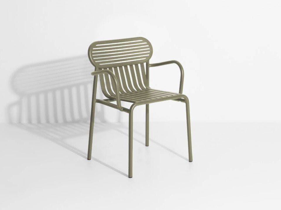 Алюминиевый штабелируемый стул с порошковым покрытием с подлокотниками In Stock Petite Friture ARCH-00112597