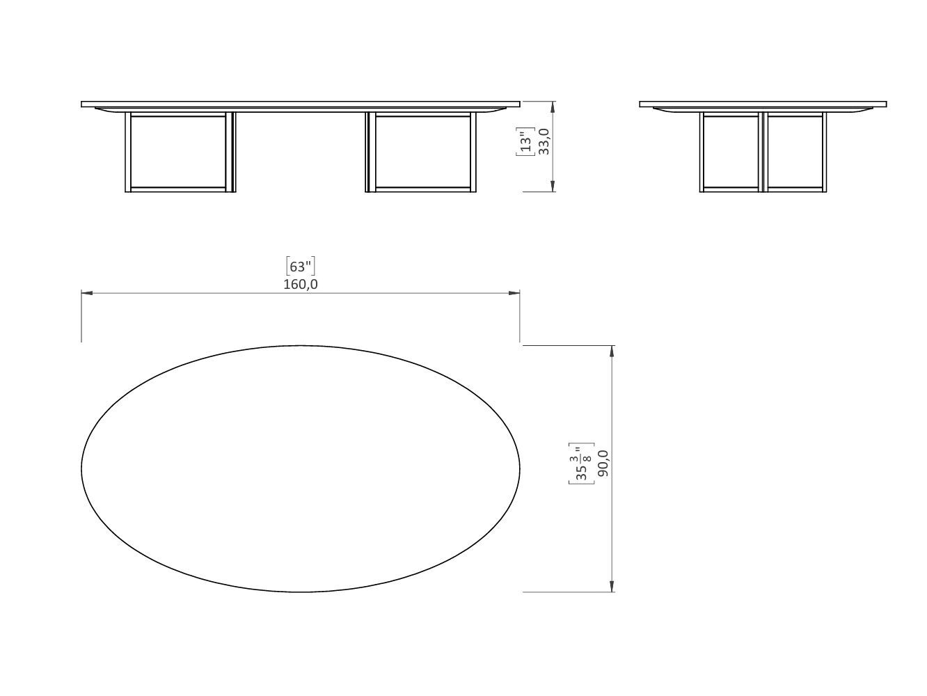 Натуральный камень овальный журнальный столик Casa Magna Essence ARCH-00024840 - Вид №3