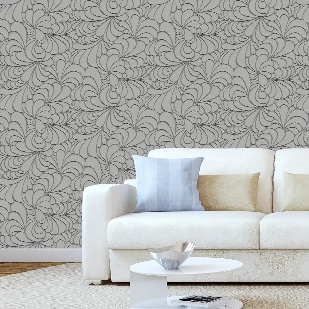 Обои флизелиновые Аспект Велюр серые 1.06 м 30131-14 АСПЕКТ РУ STLM-2193505 - Вид №2