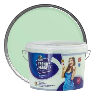 Краска водно-дисперсионная Trend Farbe цвет мятный 2.5 л