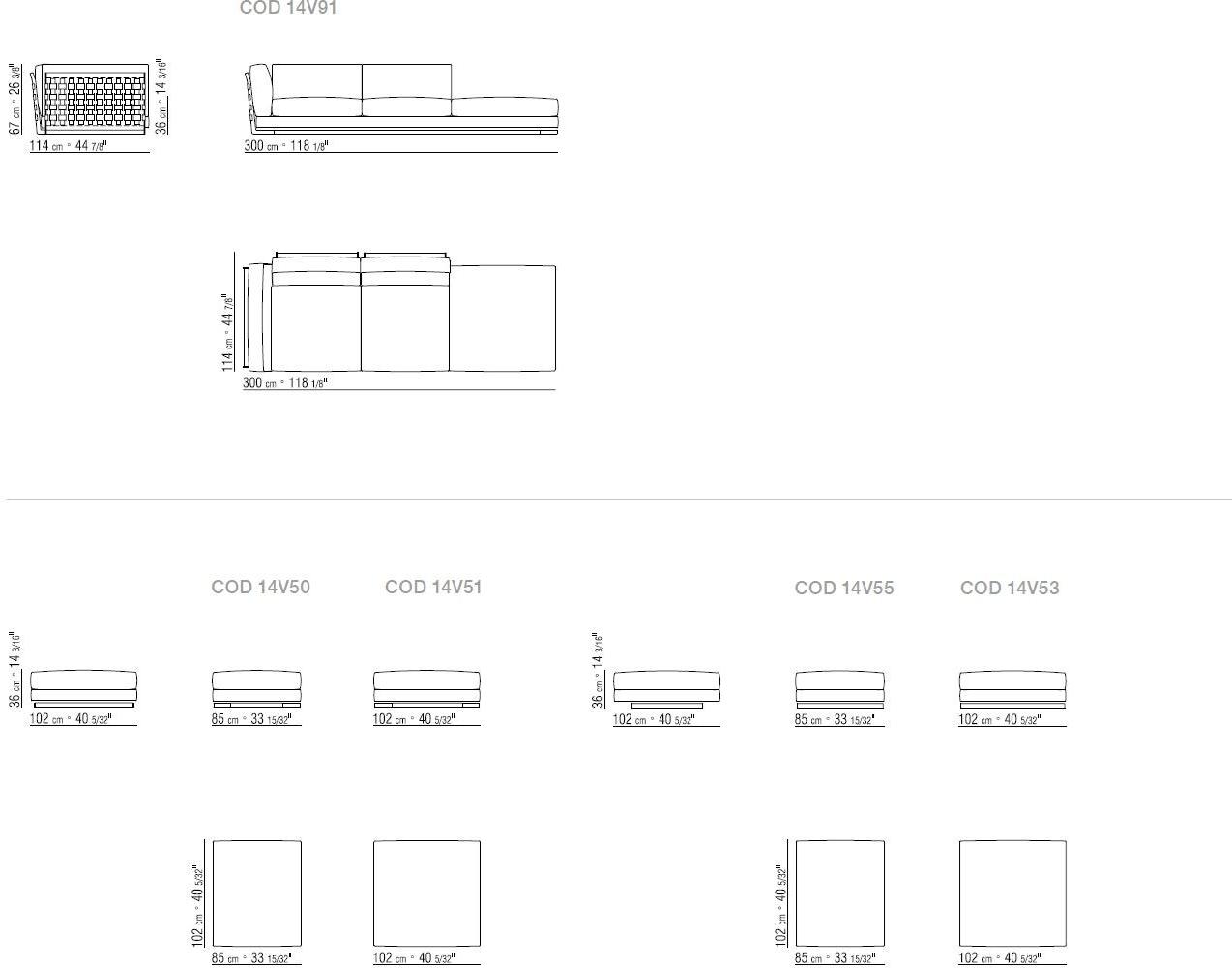 Flexform Модульный тканевый диван Cestone sun-id-1396575 - Вид №12