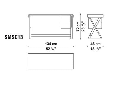 Стол из массива дерева с ящиками Maxalto Sidus ARCH-00001471 - Вид №1