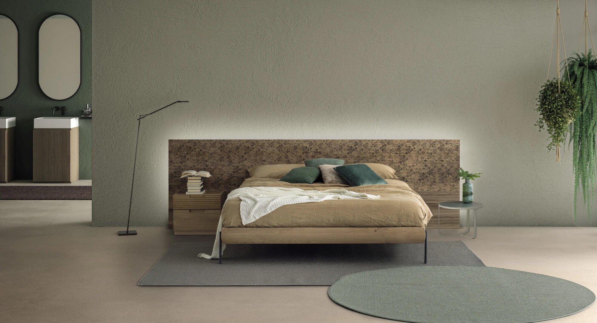 Двуспальная кровать из массива дерева Devina Nais ZEN ARCH-00106418 - Вид №1