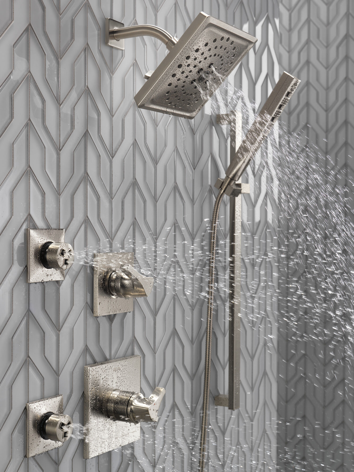 Квадратный спрей для тела HydraChoice® Square Body Spray Trim Delta Faucet T50210-SS - Вид №59