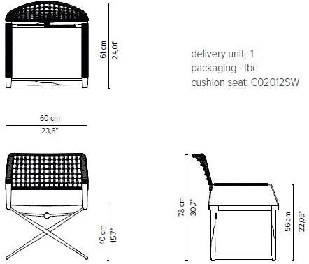 TRIBÙ Раскладное садовое кресло с подлокотниками Regista 02012 - Вид №10