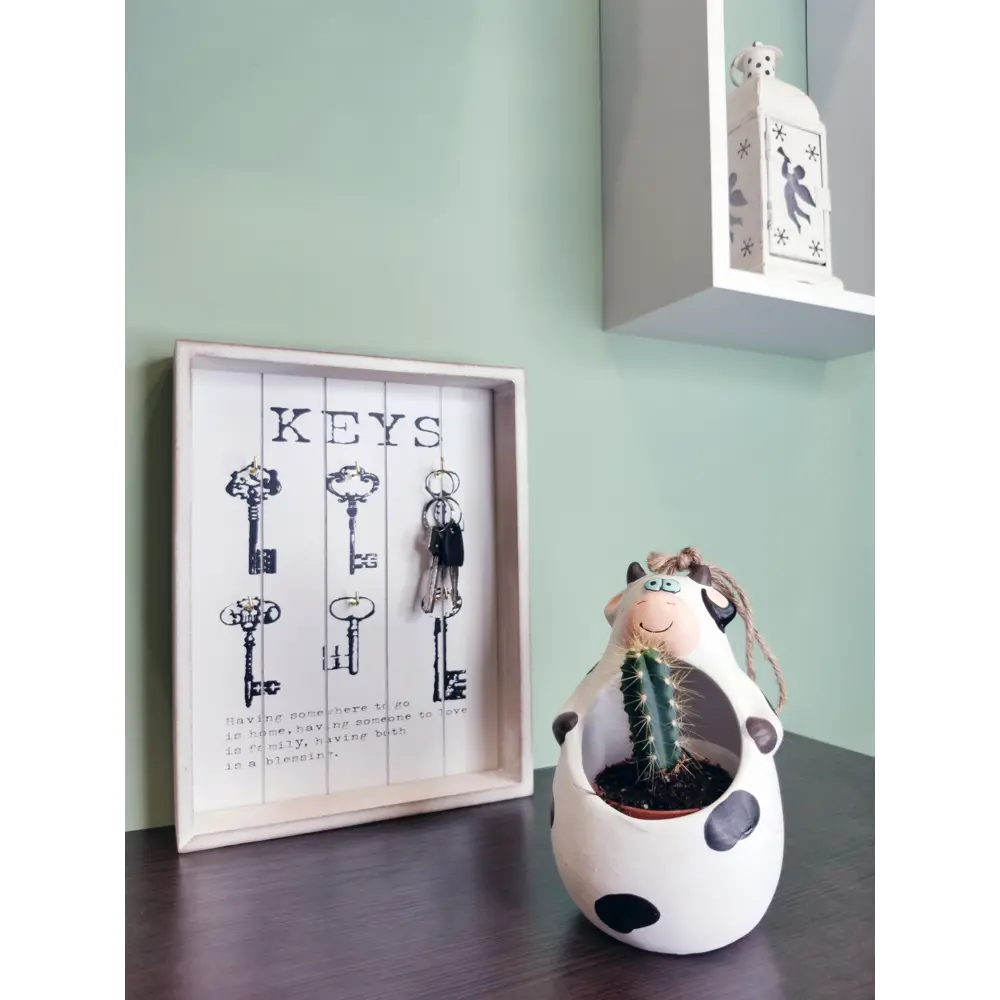 Кашпо-кактусник 10.5x10x15 см v0.15 л керамика чёрный/белый GARDMAX STLM-2160892 - Вид №4