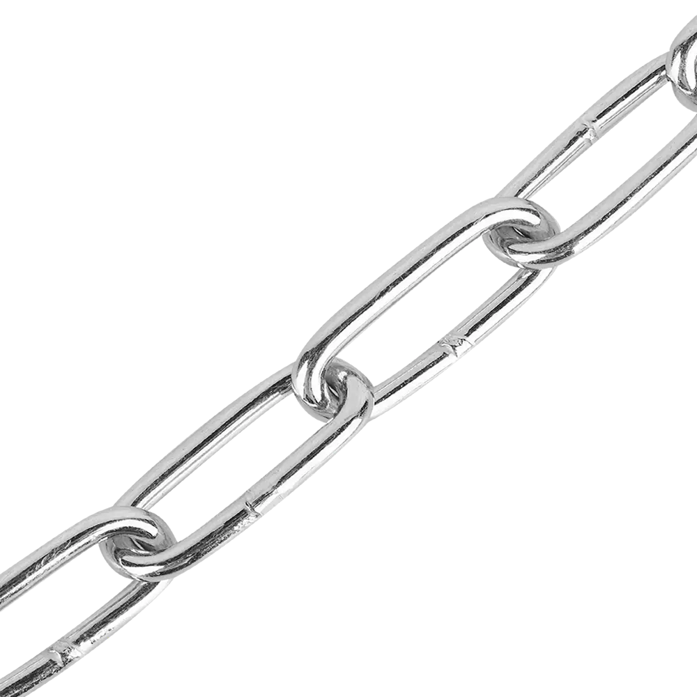 Цепь Standers оцинкованная сталь длинное звено 5 мм 2.5 м/уп STLM-2046446 - Вид №2