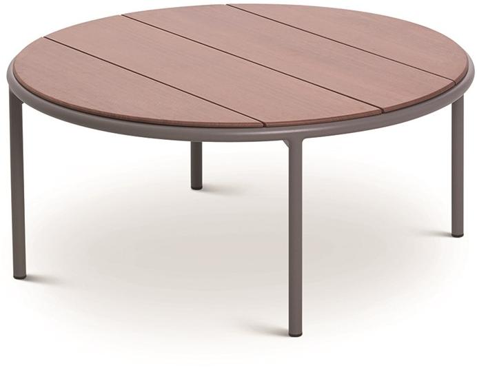 Bivaq Низкий круглый журнальный столик из стали и дерева Teja sun-id-1494140 - Вид №2