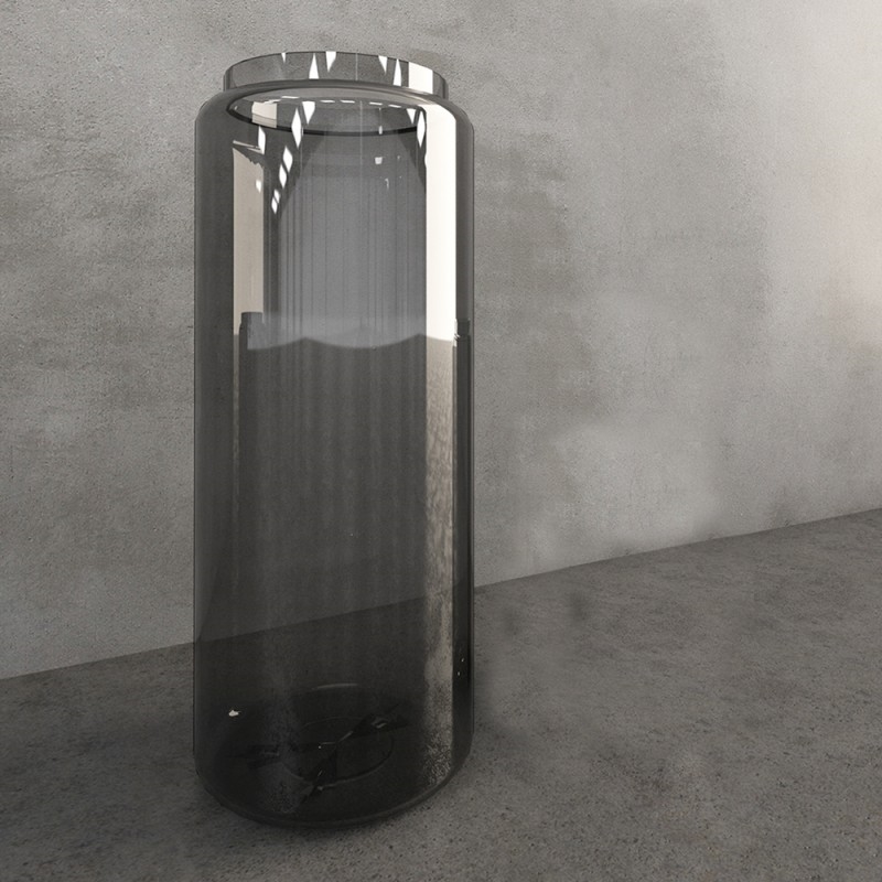 C202AX30 Элитная стеклянная ваза Adriani e Rossi Средний серый  - Вид №3