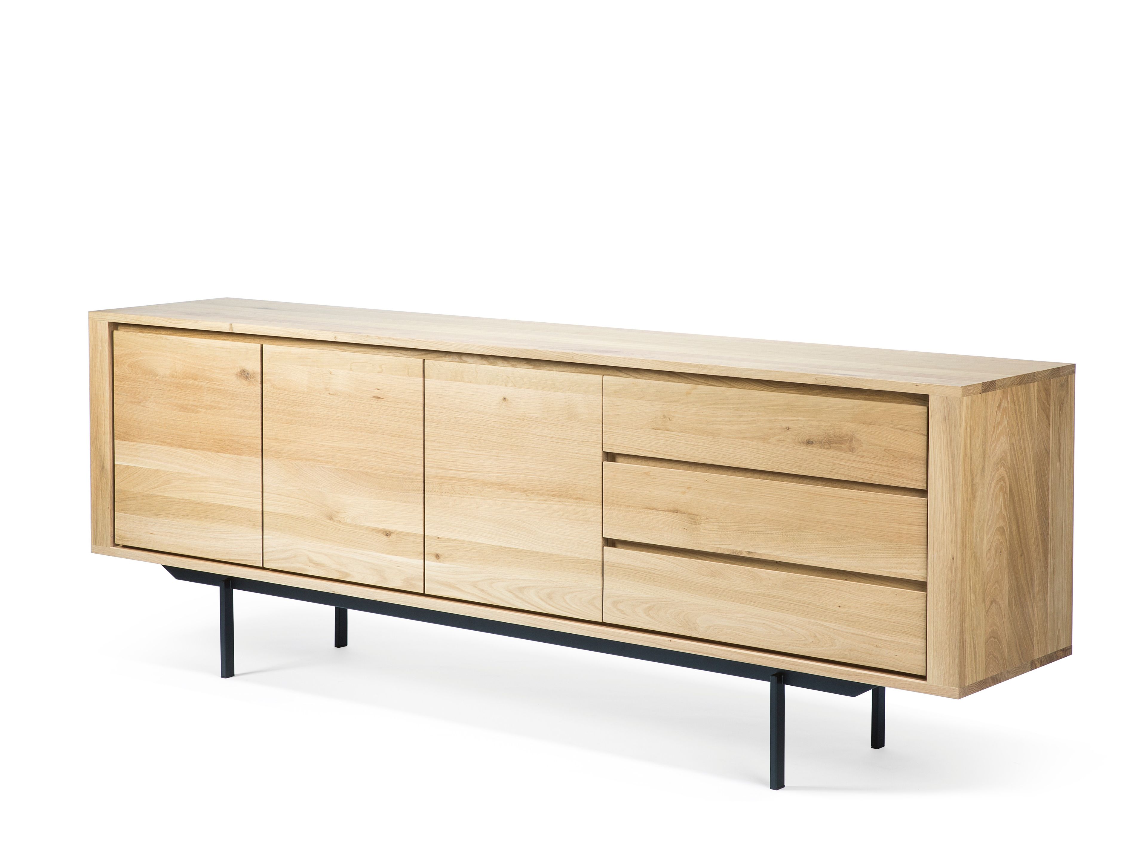 Шкаф из дуба с распашными дверцами с ящиками Ethnicraft OAK SHADOW BLACK FRAME ARCH-00114750