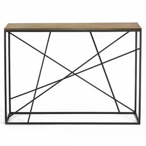 Консоль деревянная, темный дуб Wilson line black INTELLIGENT DESIGN  261019 Коричневый;черный