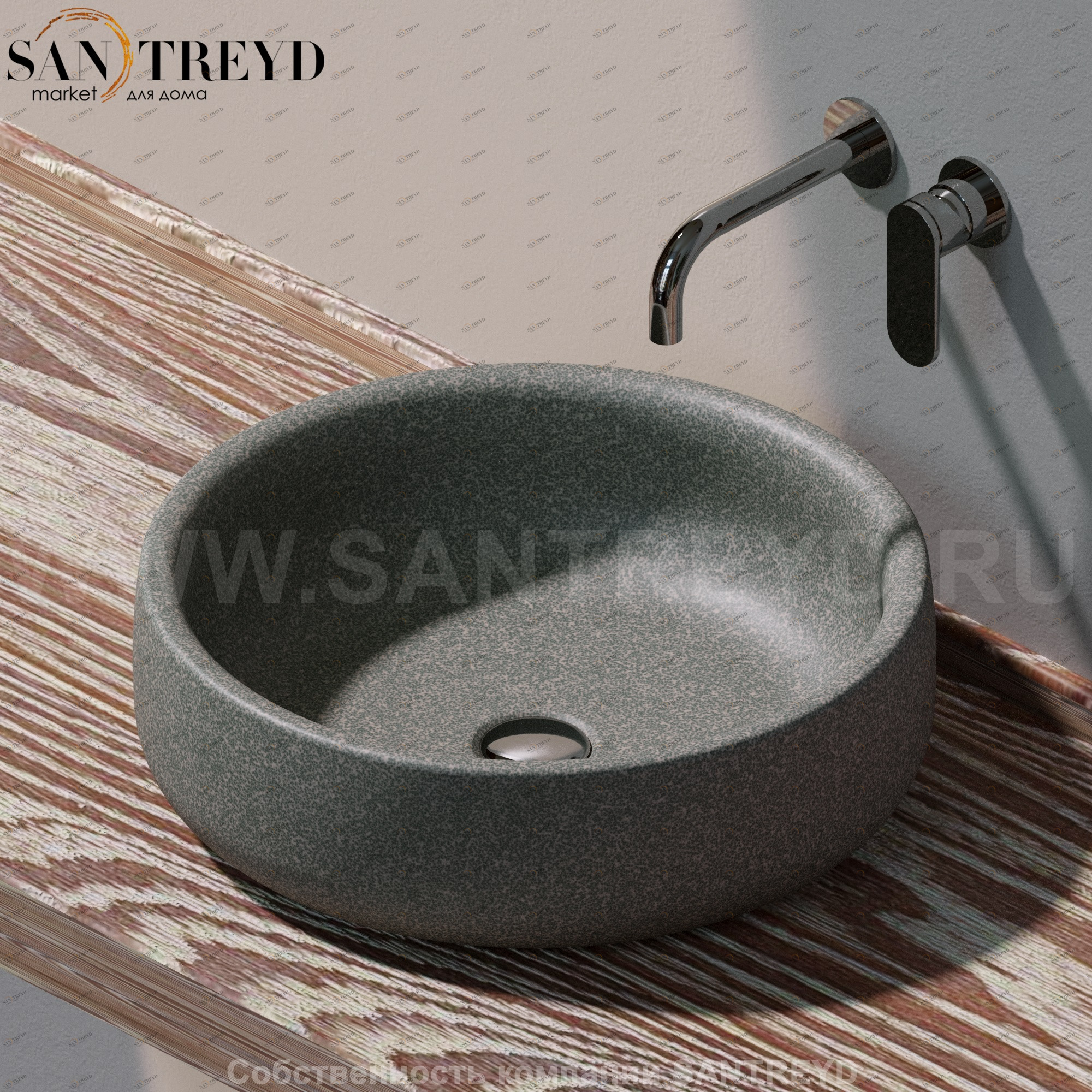 BN50A7037 Накладная раковина на столешницу  круглая Ceramica Flaminia Bonola