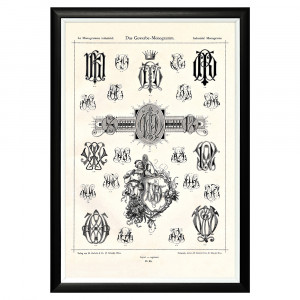 21080913 Арт-постер «Монограмма 65» Object Desire Азбука мечты