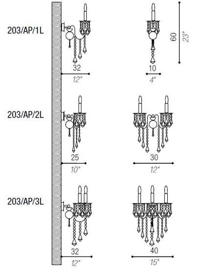 Aiardini Настенный светильник отраженного света с фиксированным кронштейном Giulietta sun-id-1452542 - Вид №2