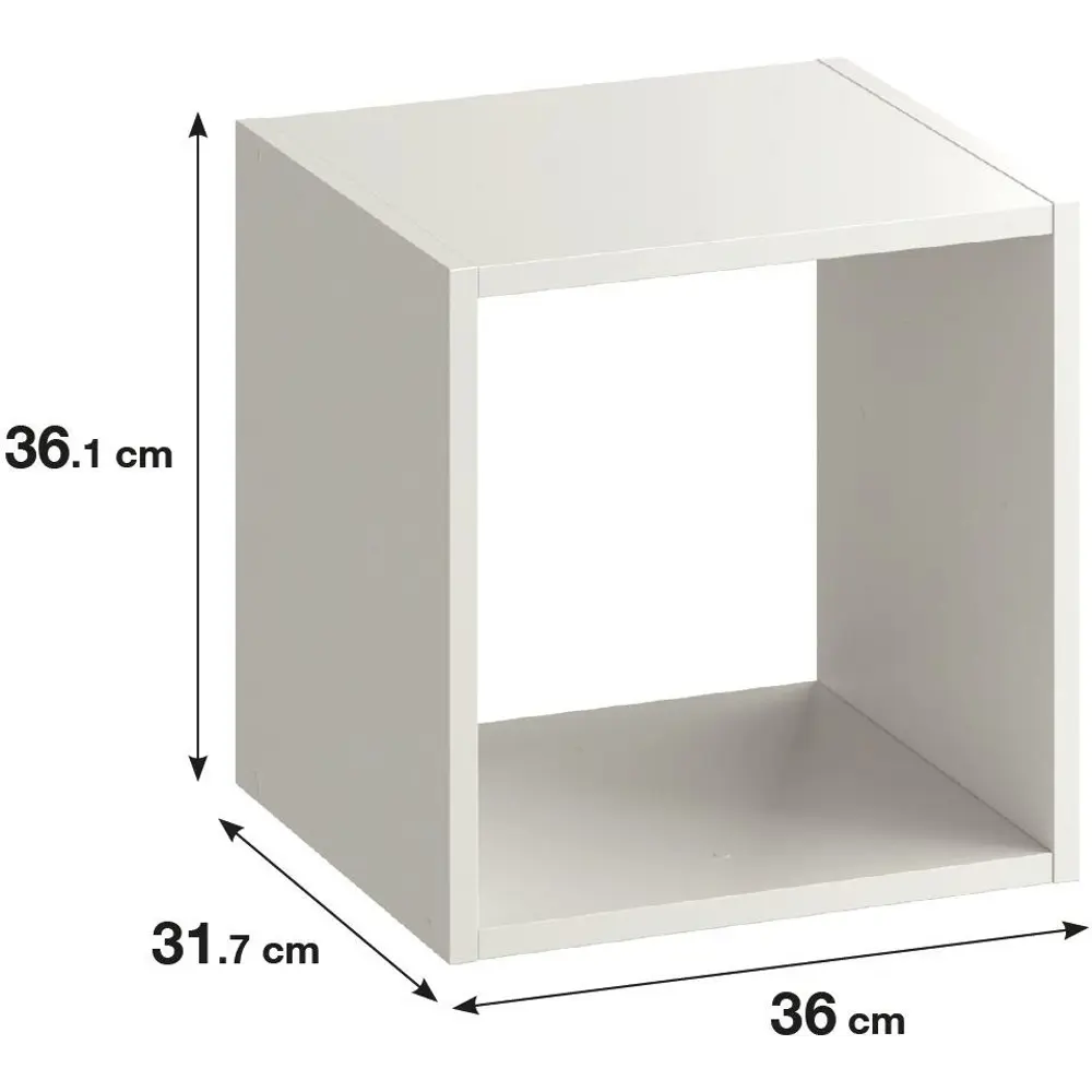 Стеллаж Spaceo KUB 1 секция 36x36.1x31.7 см ЛДСП цвет белый STLM-2094664 - Вид №1