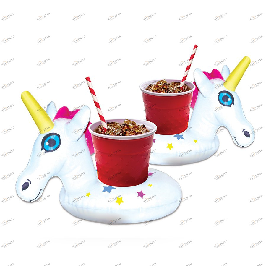 Набор подстаканников для бассейна unicorn 2 шт BIGMOUTH ДИЗАЙНЕРСКИЕ 299857 Белый;голубой 