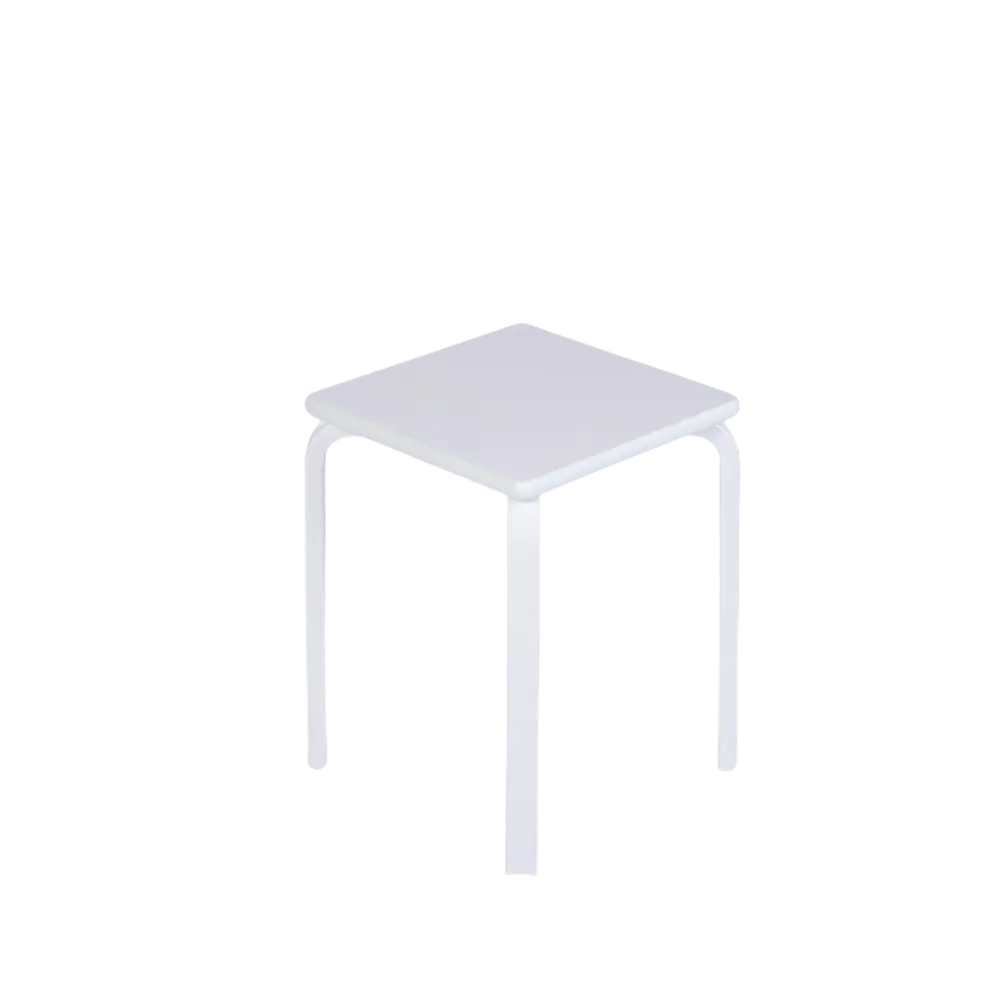Табурет 35.6x45x35.6 см дерево цвет белый Santreyd Табурет квадратный STLM-2111299 - Вид №5