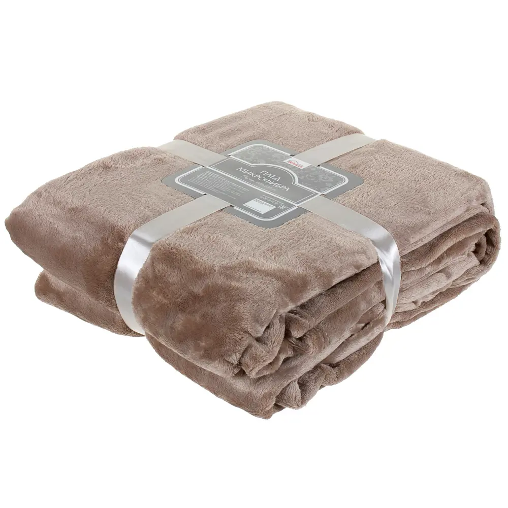 Плед «Prestige» 200х220 см микрофибра цвет бежевый BELEZZA STLM-2128328 - Вид №2