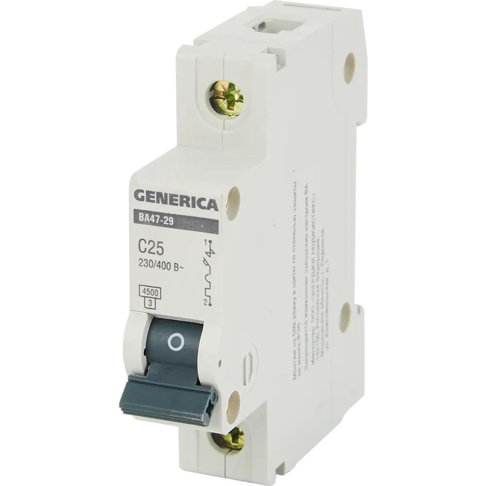 Автоматический выключатель Generica ВА47-29 25А для надежной защиты сети 84798298 STLM-0055294 - Вид №4