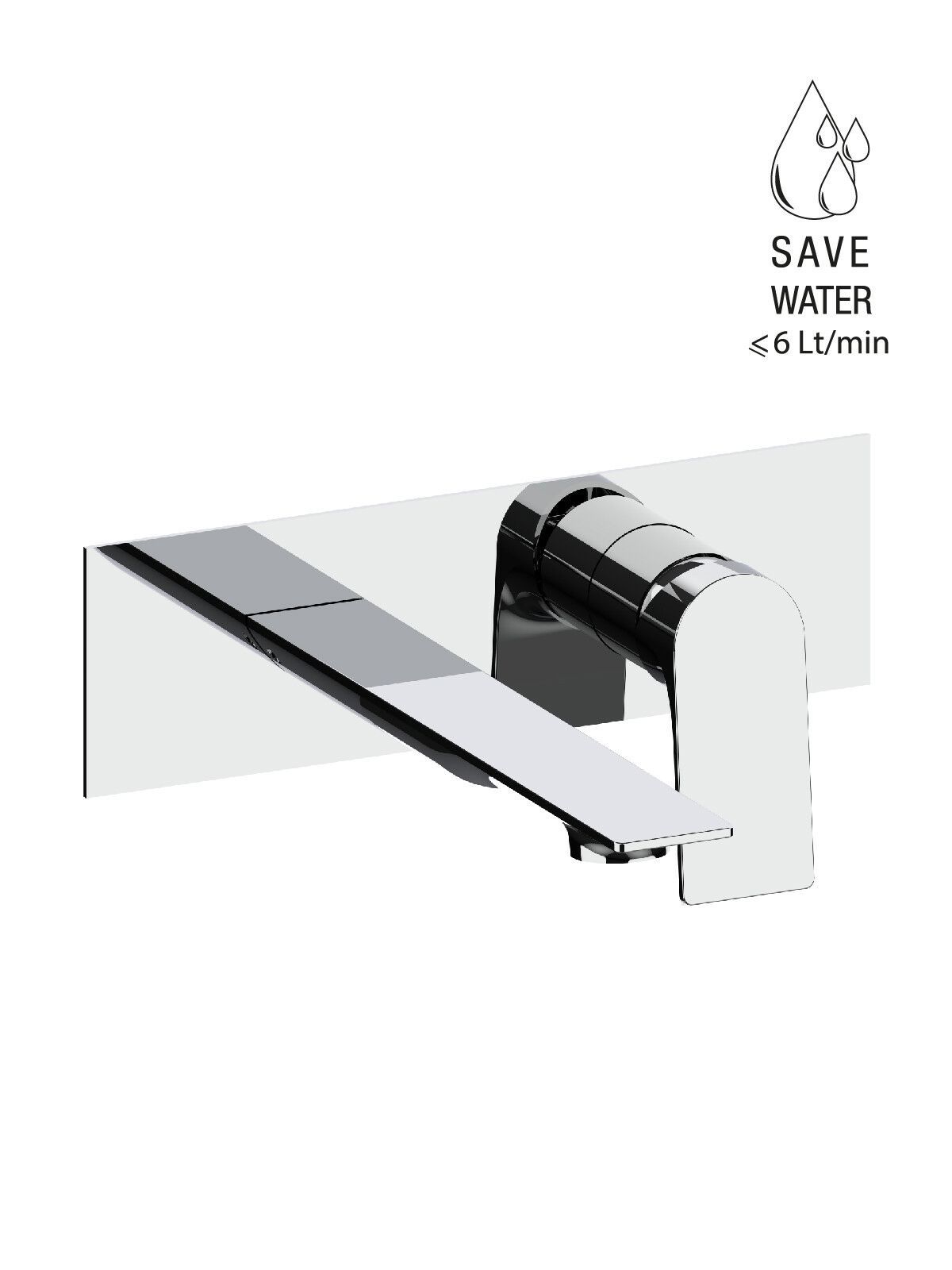 Настенный смеситель для раковины с пластиной Rubinetterie Frattini Нарцисс ARCH-00076852 - Вид №9