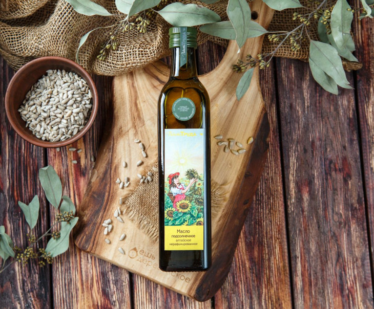 5675 Масло алтайское подсолнечное_500 мл. Вкусляндия 