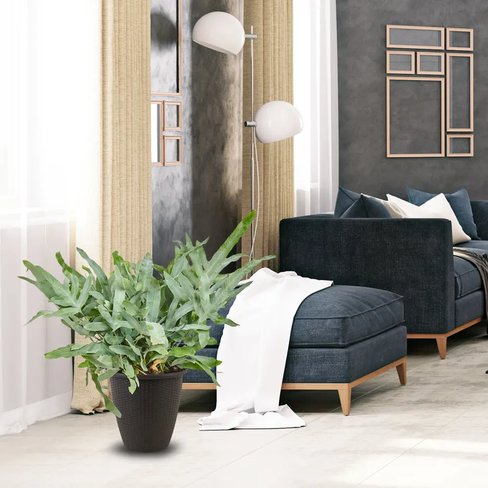 Кашпо INGREEN «Ротанг» для высоких растений с ручками 82101776 STLM-0018945 - Вид №4