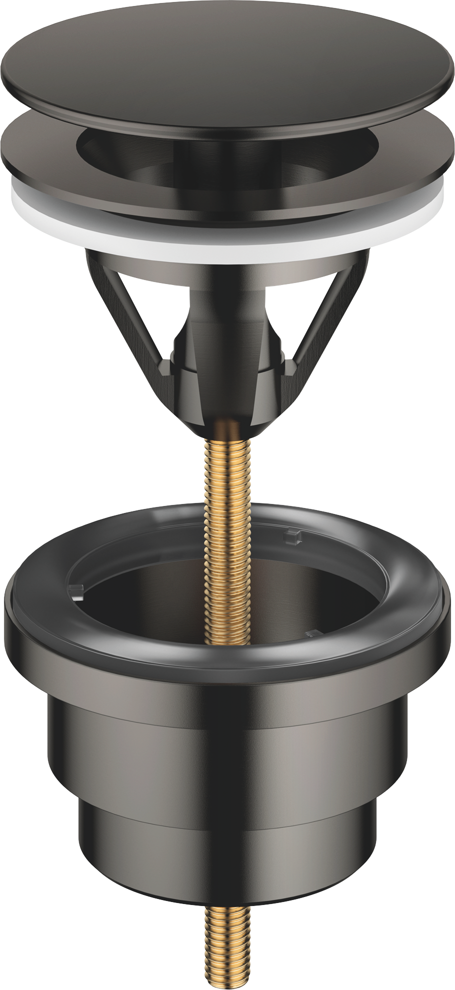 Слив для раковины без пресс-закрытия 1 1/4" - матовая темная платина