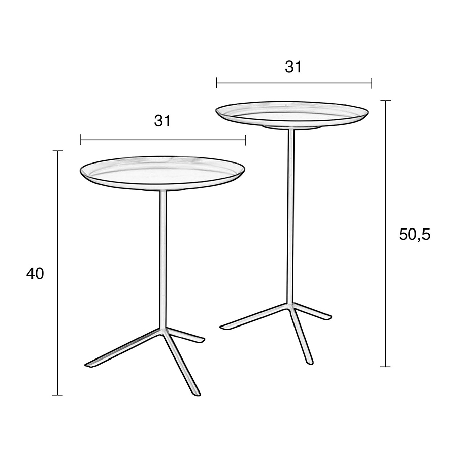 Набор столиков Trip эмаль Zuiver 2300109 - Вид №7
