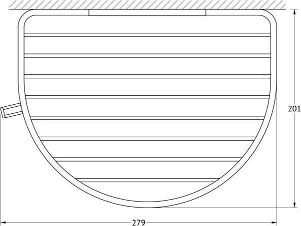 RYN 031 Полочка-решетка с крючком и держателем мочалок 26 cm FBS Ryna - Вид №1