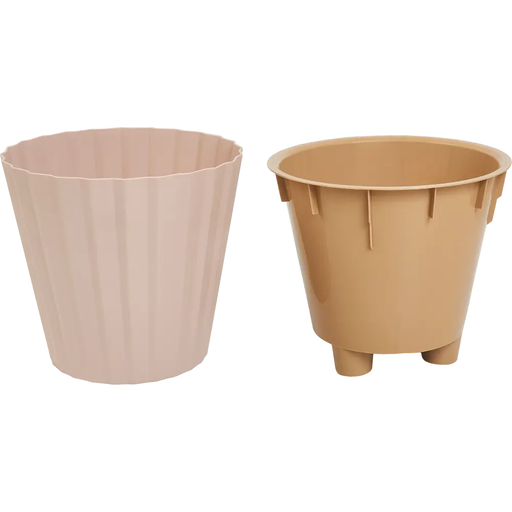 Горшок цветочный Ingreen Sand ø16 h14.6 см v2 пластик кремовый STLM-2206034 - Вид №1