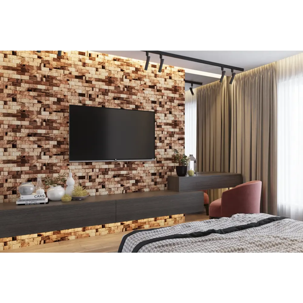 Деревянная мозаика РОСБИ 50x100 мм 300x300 мм Santreyd STLM-2013312