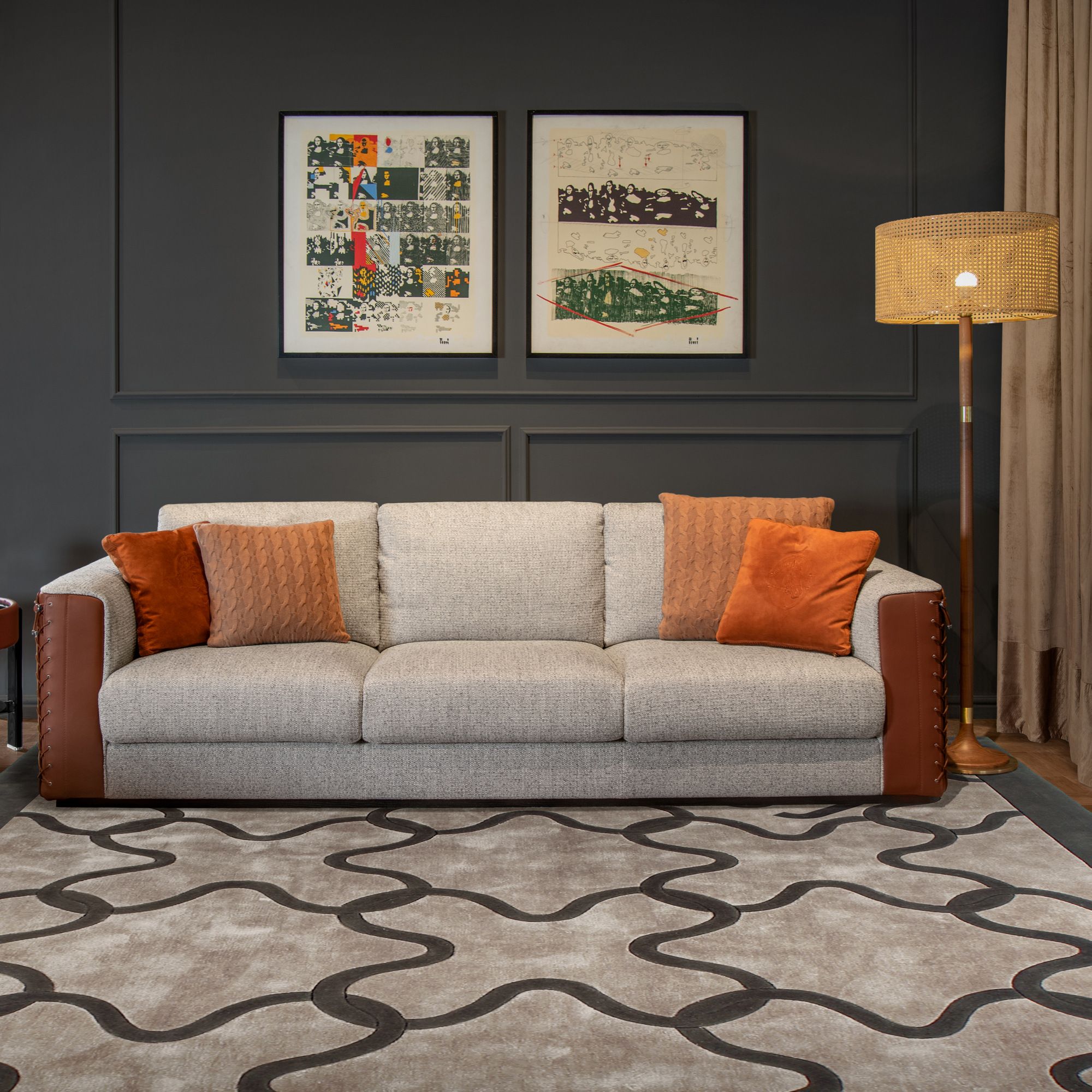 3-местный тканевый диван Formitalia Clarissa ARCH-00012105