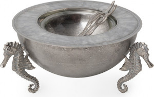 10620892 Michael Aram Икорница с ложкой Michael Aram "Коралловый риф" 16см (серебрист.) Сталь