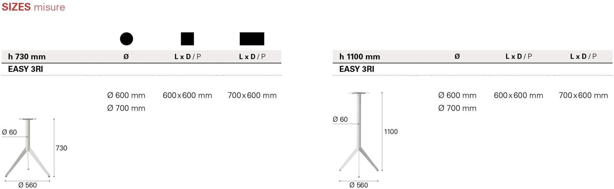 Nitesco Круглый высокий стол с основанием 3 звезды Easy sun-id-1460396 - Вид №1