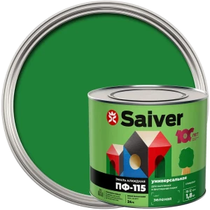 Эмаль ПФ-115 Saiver Lux глянцевая цвет зеленый 1.8 кг 83402369 STLM-2181321