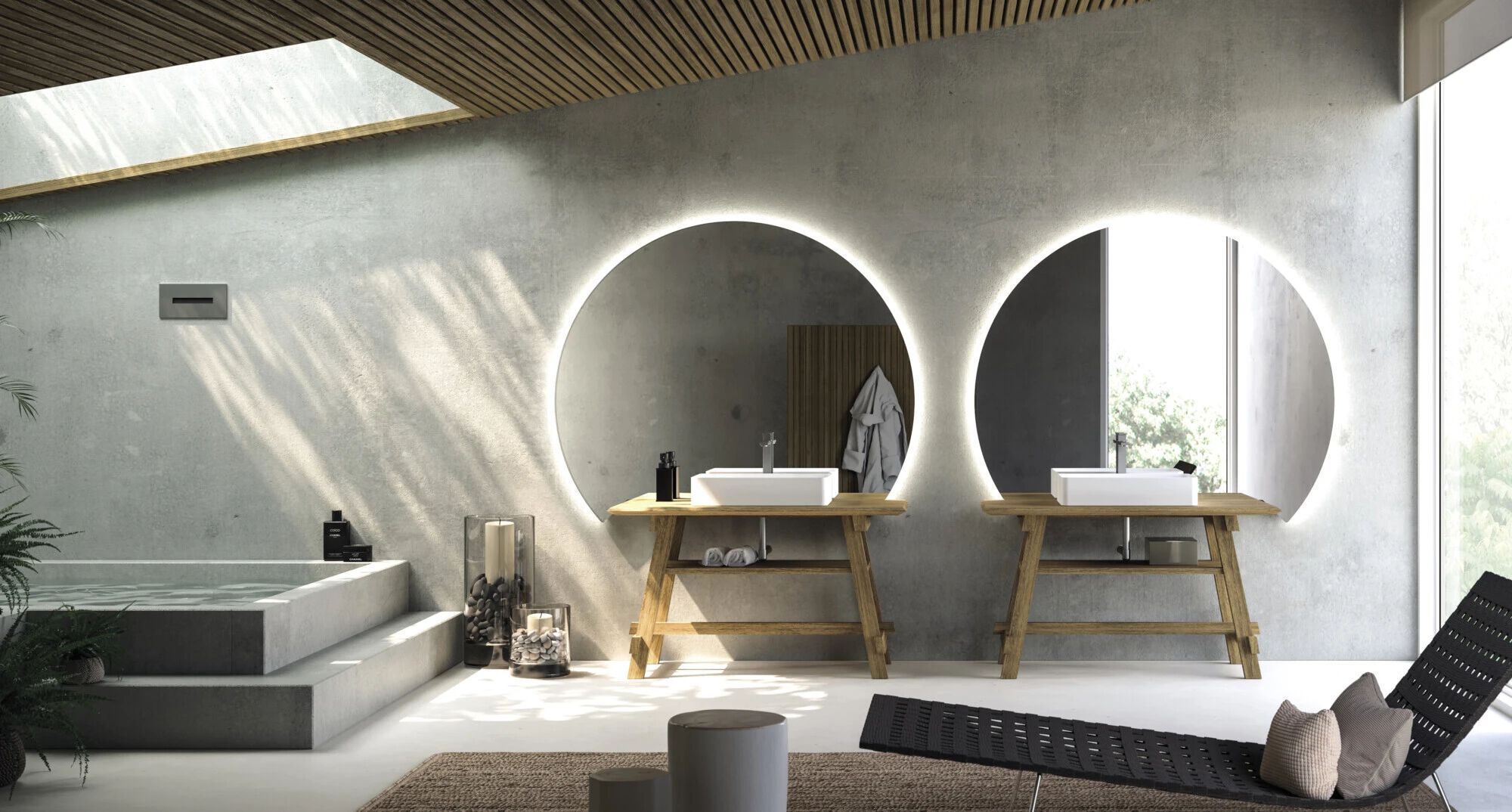 Раковина из массива дерева с зеркалом Devina Nais Arkitect ARCH-00127992 - Вид №1