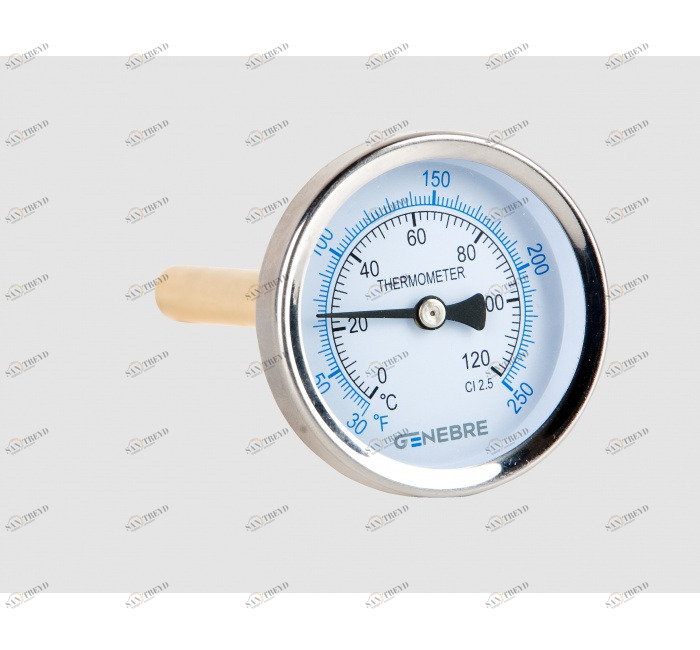 GENEBRE 8033 206 Биметаллический термометр 63мм (нижний вход) 