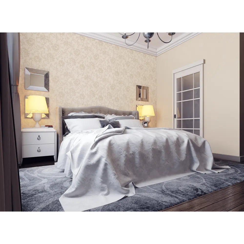 Обои флизелиновые Startdeco Каролина бежевые 1.06 м 688112 STLM-2139687 - Вид №3