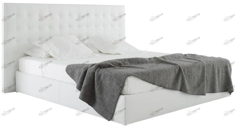 Ligne Roset Двуспальная кровать с обивкой из ткани с тафтинговым изголовьем  15120405-15120605 